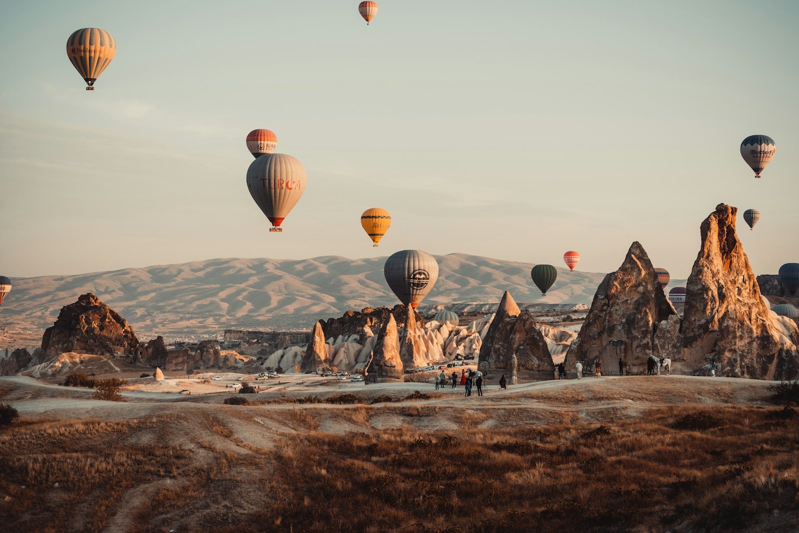 Cappadocia valleys and balloons