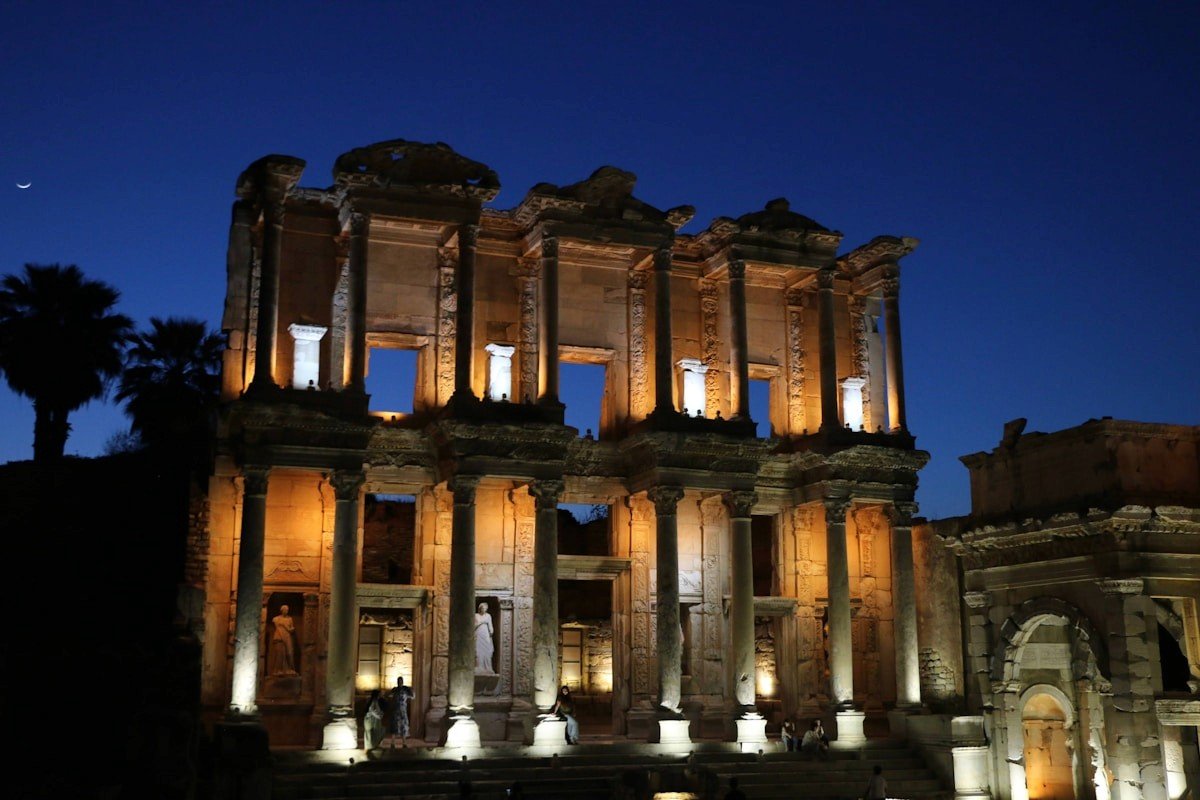 Library of Celsus at Ephesus at night